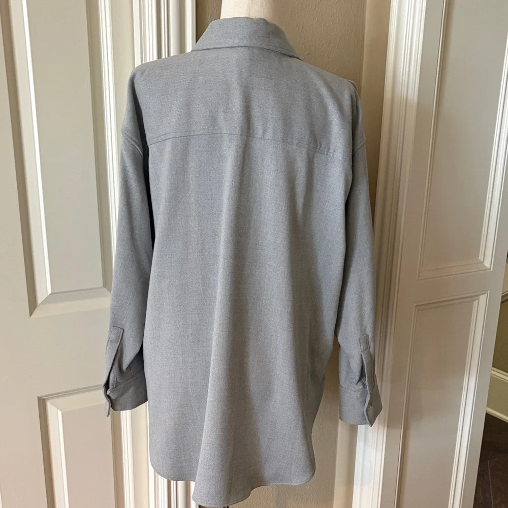 H&M Light Grey Shacket L - Picture 6 of 8